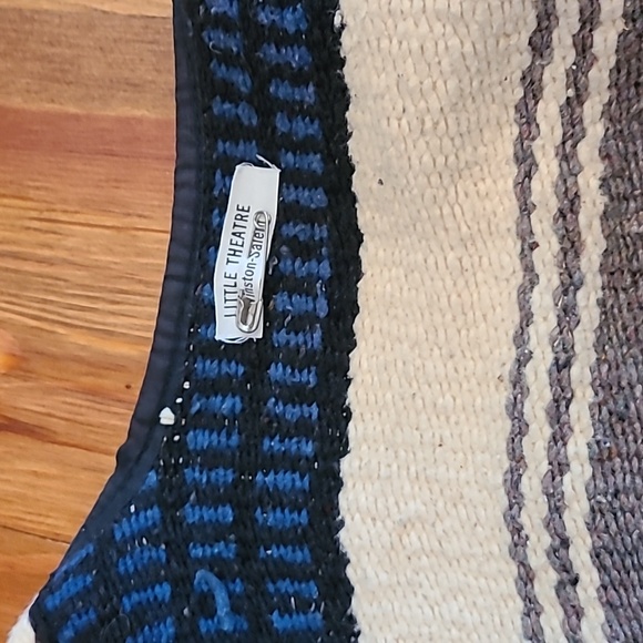 VTG Serape Poncho Wool Blanket Vest with Fringe. Western, Boho, Festival Pattern - Picture 9 of 11